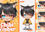 create anime chibi character model and rigging for live2d vtuber or stream